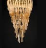 Cascading Amber Textured Glass Chandelier