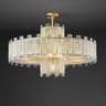 Synfonia Brass Glass Chandelier - Round