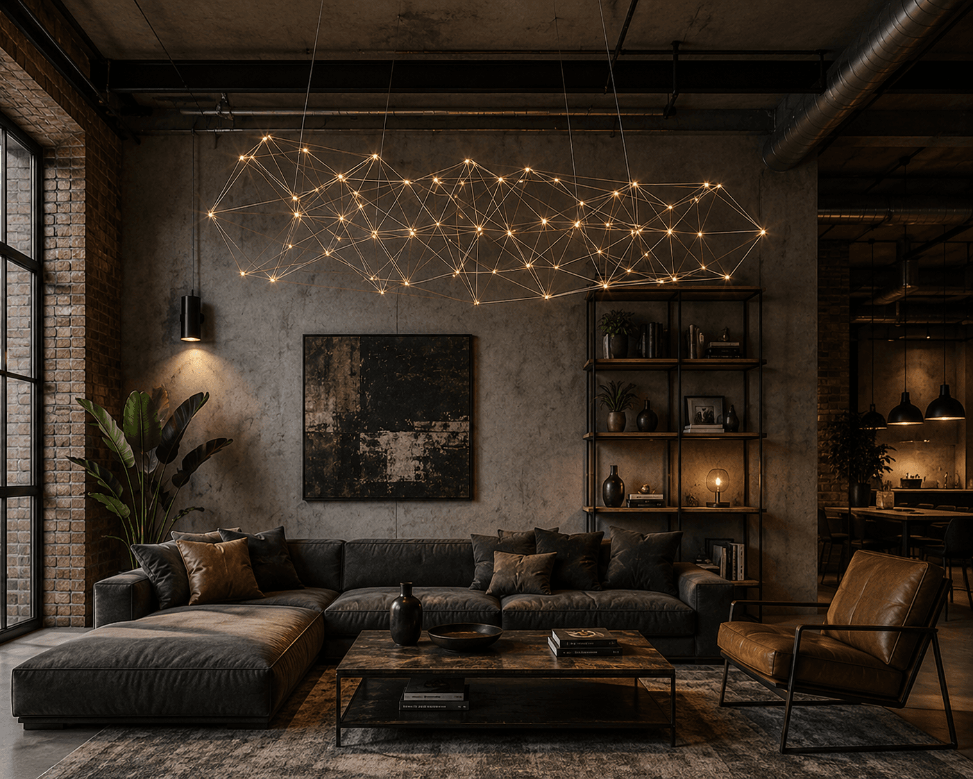Gold Universe Cosmos Chandelier