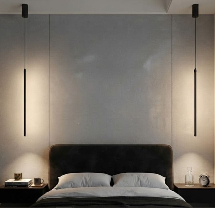 Minimalist Sleek Cylinder Drop Light for Modern Bedrooms