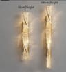 Helical Gold Crystal Wall Lamp