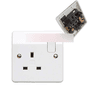 MK Electric K2657WHI Logic Plus 13A 1G Double Pole Socket