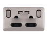 Schneider Electric Lisse Deco 13A 2G Socket Outlets c/w 2 USB