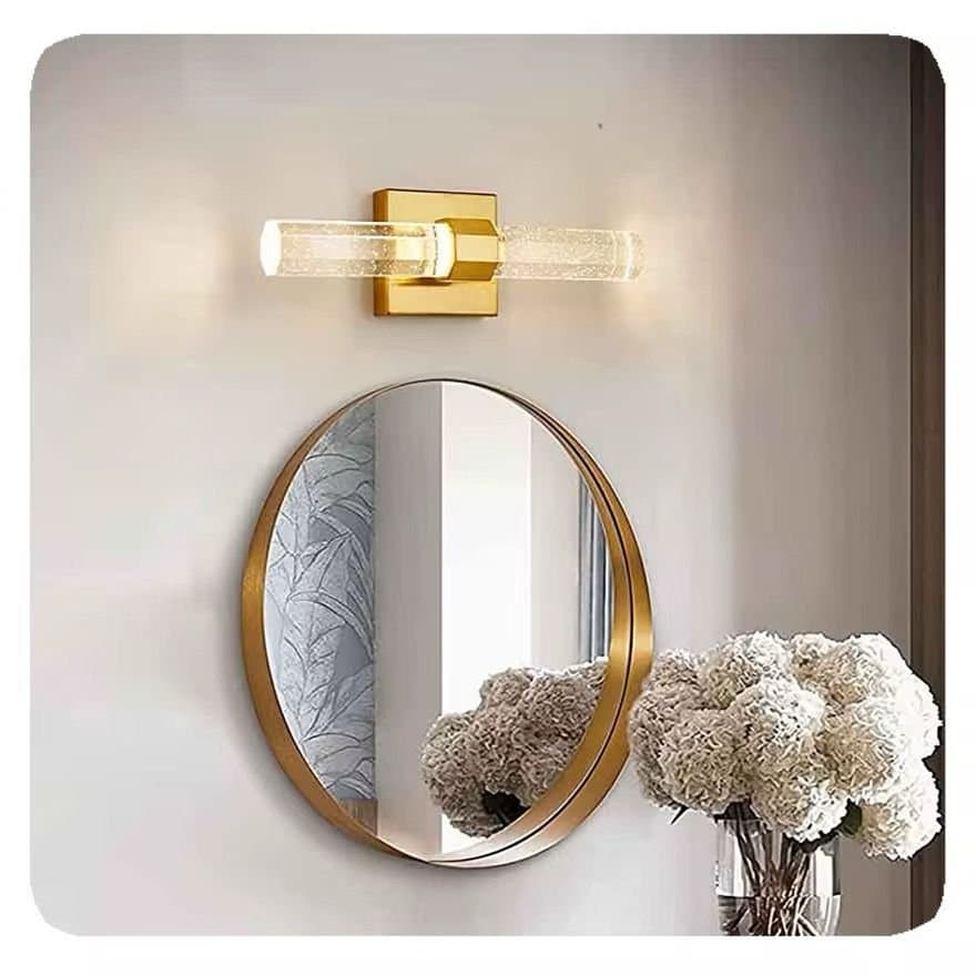 Modern Minimalist Crystal Wall Lamp Rectangular Bubble
