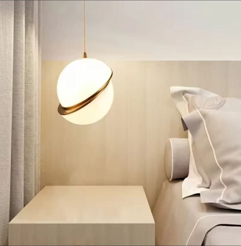 Modern Bisected Globe Pendant Light